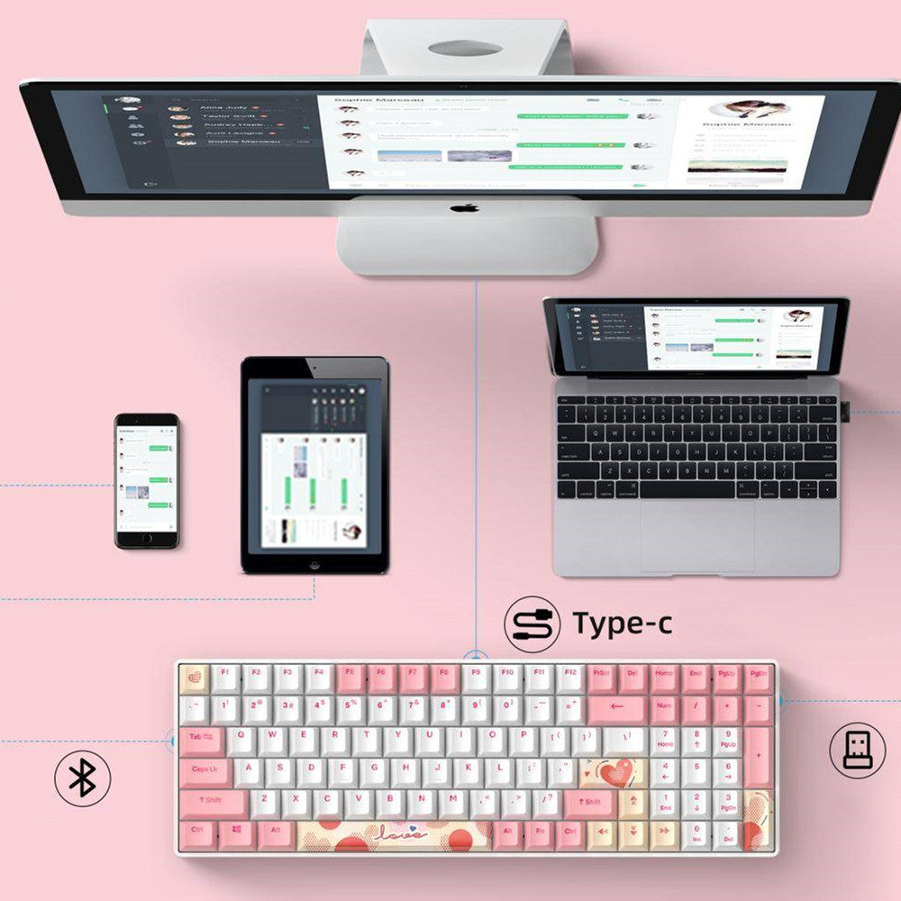 New Quiet Cute Female Office Keyboard