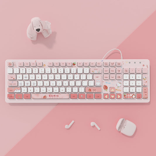 New Quiet Cute Female Office Keyboard