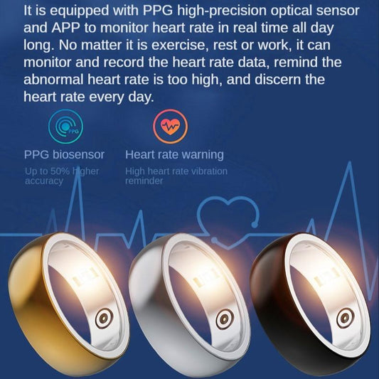 The Evolved Version Of The Smart Ring Is Equipped With Functions Such As Blood Pressure, Blood Oxygen, Sleep Quality, And Emotion Monitoring. It Is Waterproof And Comes In Two Sizes.