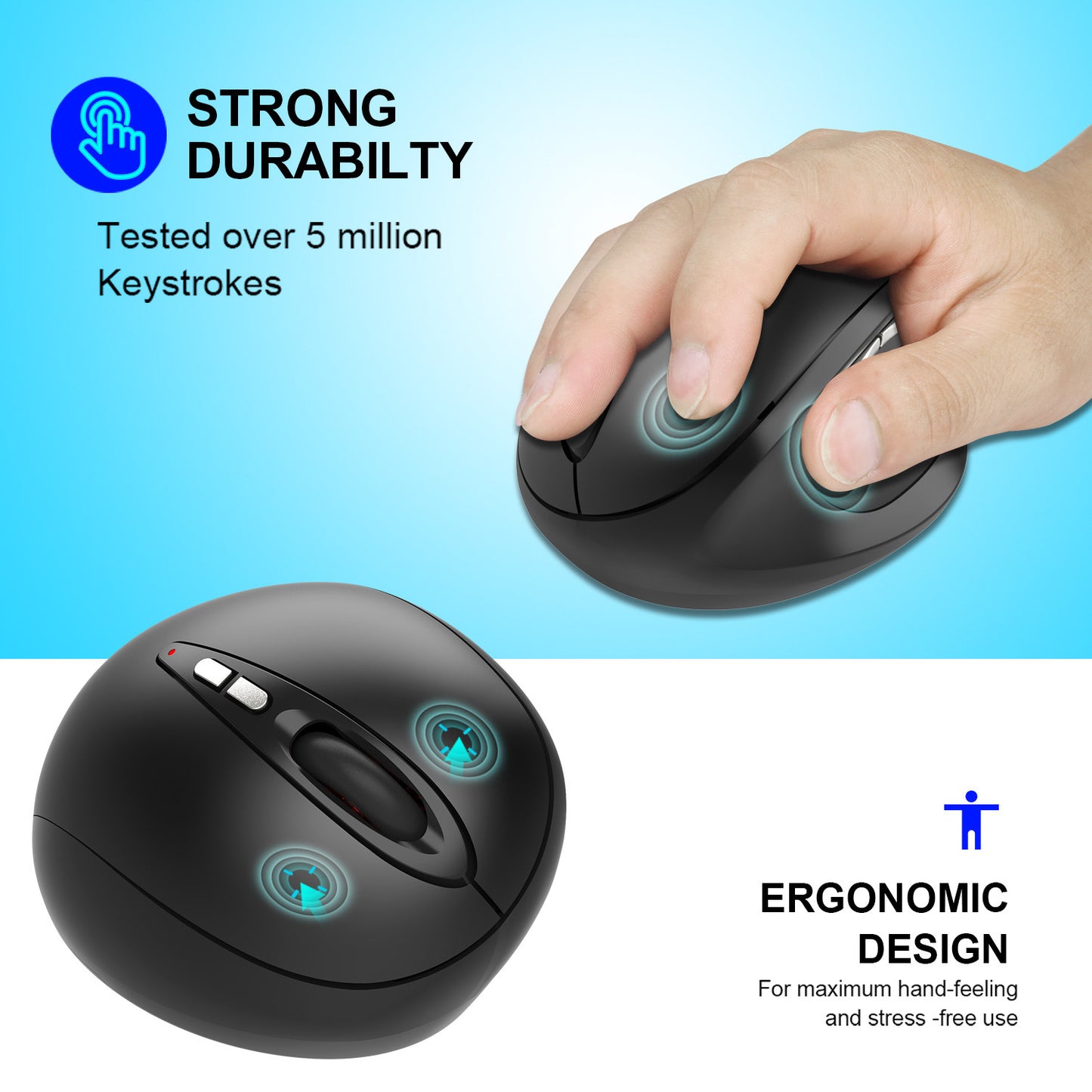 Office 2.4G Wireless Photoelectric Vertical Mouse