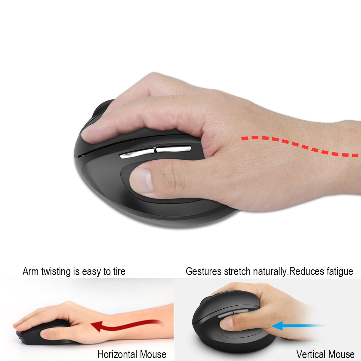 Office 2.4G Wireless Photoelectric Vertical Mouse